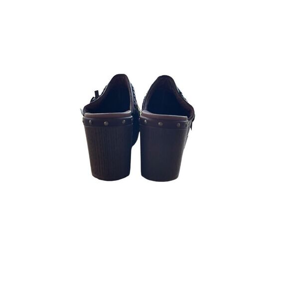 Dansko Womens Black Slip On Leather Fringe Studded Clogs Casual Shoes Size 39 - Picture 5 of 8